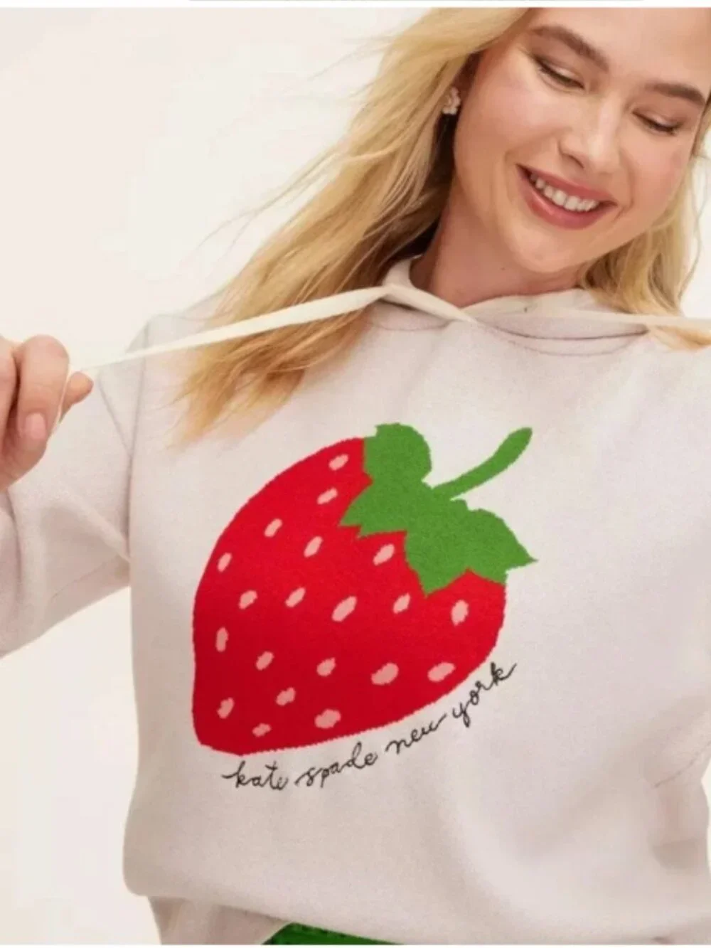 NWT Kate Spade x Target Strawberry Hooded Sweatshirt M - Picture 1 of 5